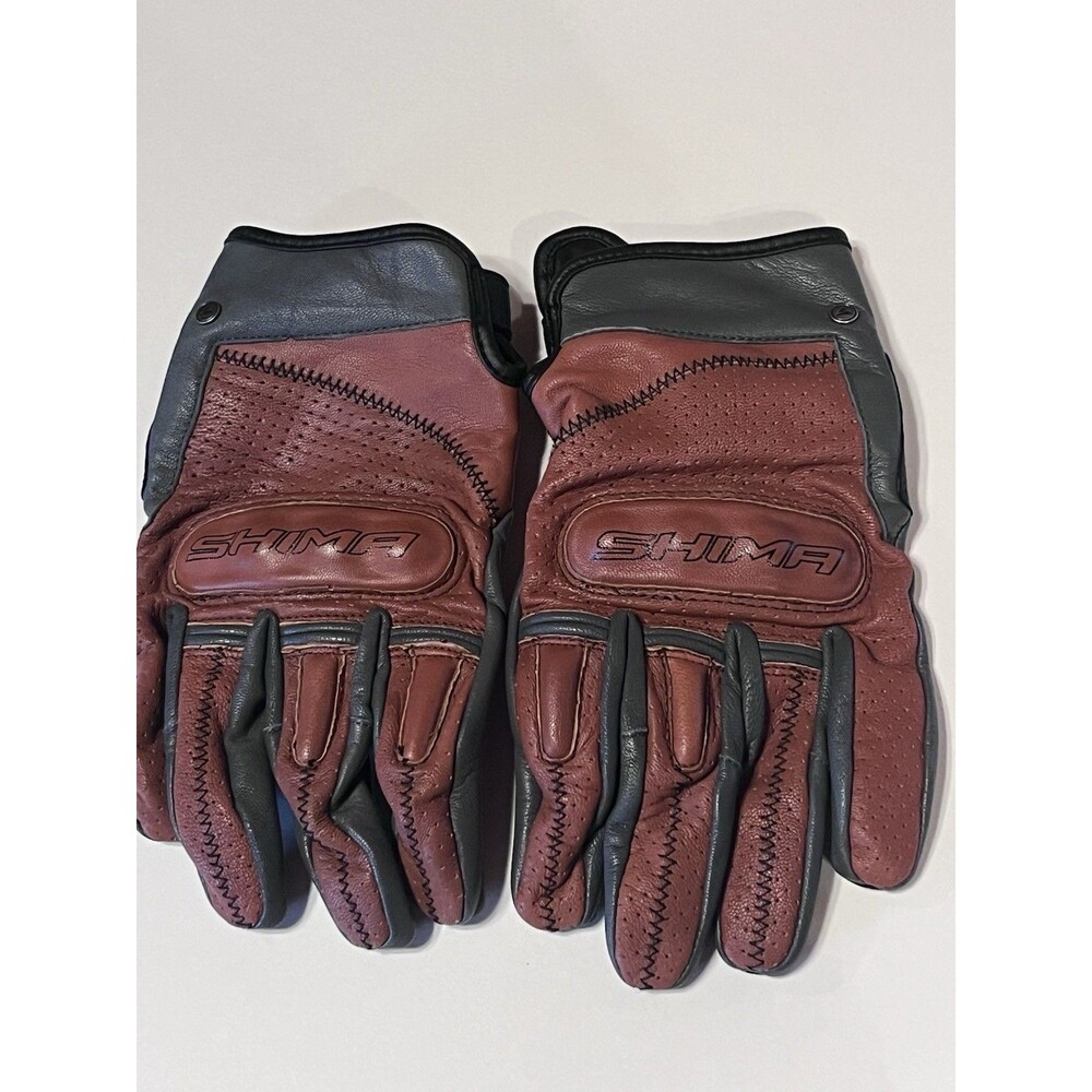 SHIMA Caliber Motorcycle Gloves Men Leather Armored Knuckle Riding XXL NICE!